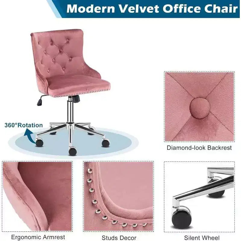 Chaise Karl Home | Chaise de bureau à roulettes pour maquillage
