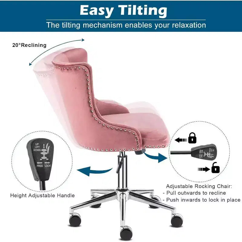 Chaise Karl Home | Chaise de bureau à roulettes pour maquillage