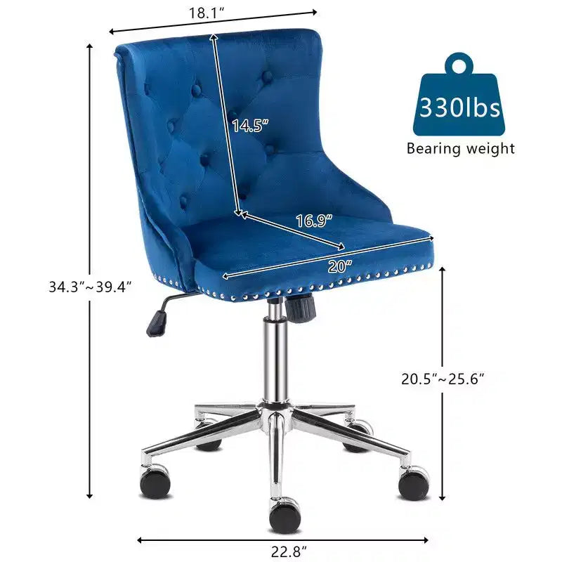 Chaise Karl Home | Chaise de bureau à roulettes pour maquillage