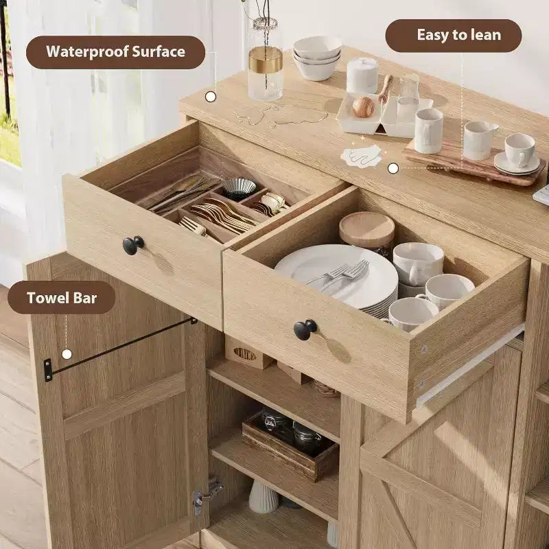 Meuble à Chaussures Acekool - Organiseur Moderne avec Portes, Étagères Réglables pour Entrée, Peut Contenir 18 à 24 Paires, Naturel