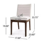 Christopher Knight Home Lancer Chaises de salle à manger capitonnées modernes du milieu du siècle (lot de 4)