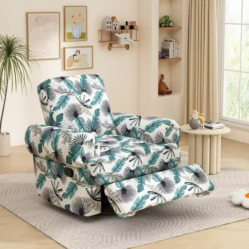 Fauteuil inclinable manuel pivotant Christopher Knight Home Dravok moderne en chenille avec dossier réglable