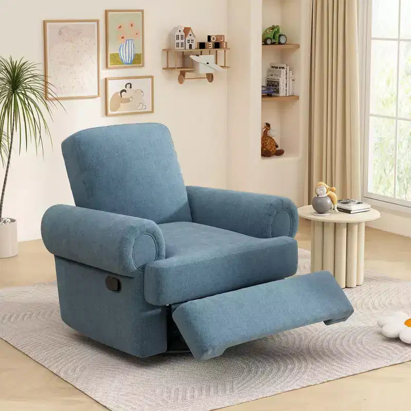 Fauteuil inclinable manuel pivotant Christopher Knight Home Dravok moderne en chenille avec dossier réglable
