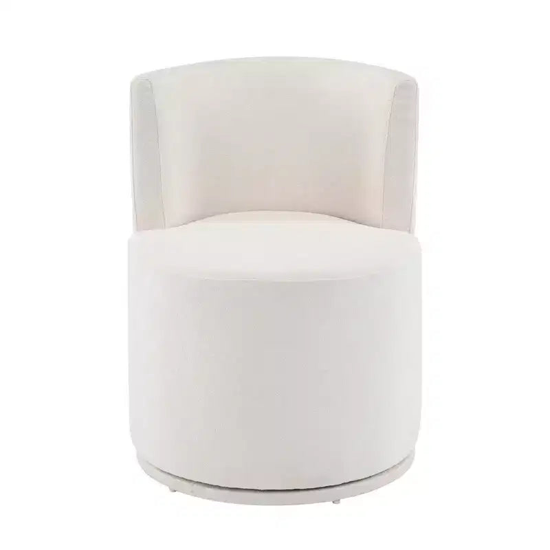 Christopher Knight Home Morrick Ensemble de 5 chaises de salle à manger pivotantes rembourrées de style moderne du milieu du siècle avec table en bois d'hévéa
