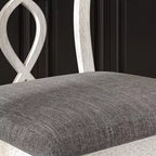 Ensemble de salle à manger extensible VECELO 5/7 pièces, table en bois d'hévéa avec 4/6 chaises de salle à manger rembourrées sans accoudoirs pour la cuisine, gris