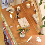 Commode Karl Home à 6 tiroirs en panneaux de particules marron de 66 cm de large