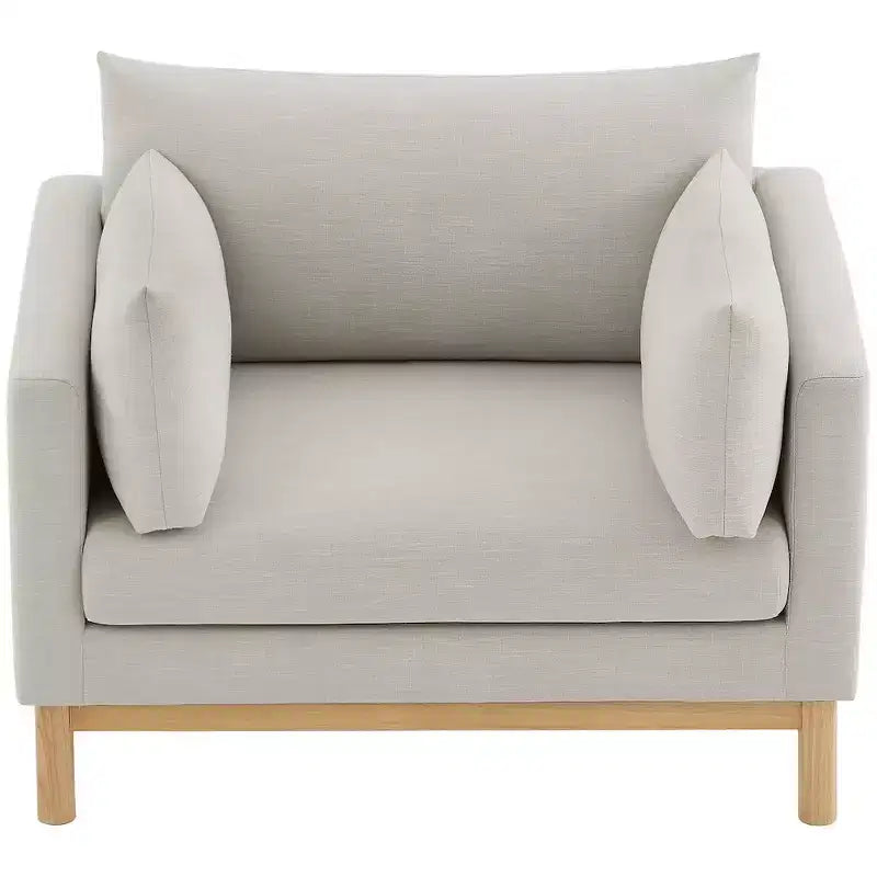 Meridian Furniture, chaise en tissu texturé Langham Linen