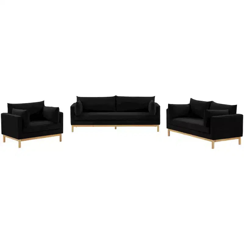 Meridian Furniture, chaise en tissu texturé Langham Linen