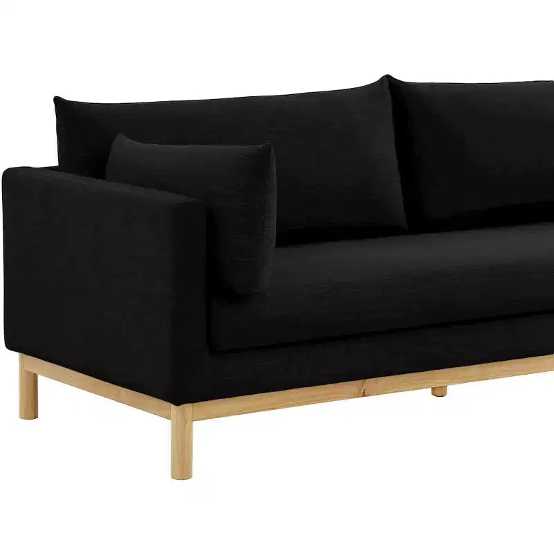 Meridian Furniture, chaise en tissu texturé Langham Linen