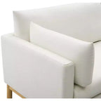 Meridian Furniture, chaise en tissu texturé Langham Linen