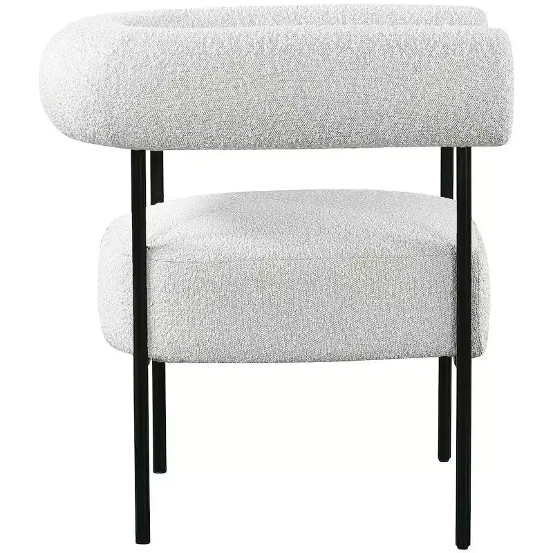 Meridian Furniture, fauteuil d'appoint Blake en tissu bouclette