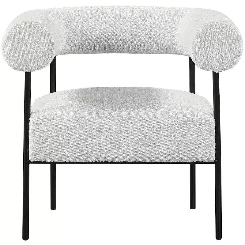 Meridian Furniture, fauteuil d'appoint Blake en tissu bouclette