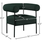 Meridian Furniture, fauteuil d'appoint Blake en tissu bouclette