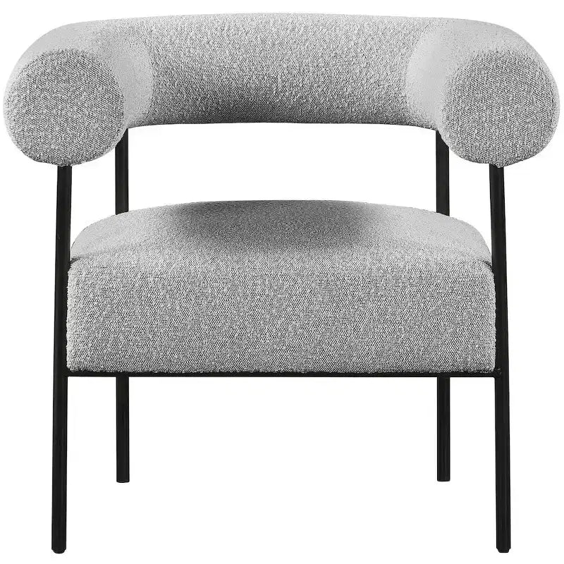 Meridian Furniture, fauteuil d'appoint Blake en tissu bouclette