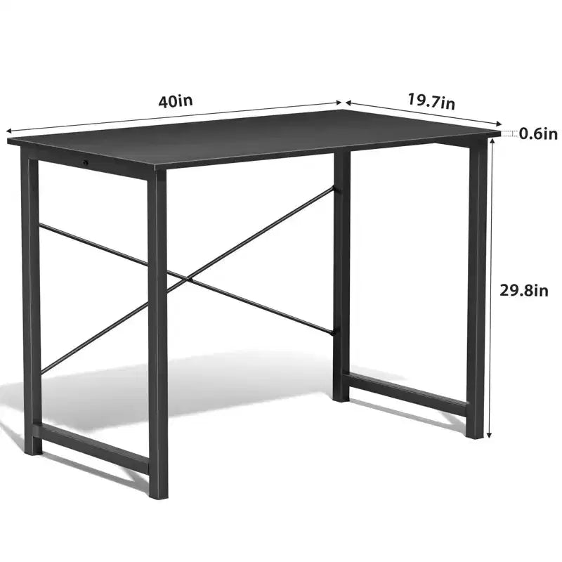 JIONJOY 40 Bureau d'ordinateur - Table d'écriture de bureau renforcée en forme de X, Style moderne et simple