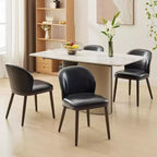 Acekool Chaises de salle à manger (lot de 2) avec pieds en bois, dossier ergonomique et capacité de 120 kg pour cuisine et salle à manger