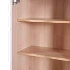 Meuble de rangement haut de salle de bain Whisen 67.2 avec portes en verre trempé, étagères réglables et tiroir, fermeture en douceur