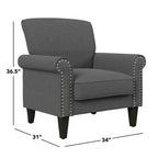 HL Home, Fauteuil traditionnel avec clous de tapissier