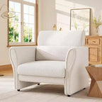 COZONY Modern Sofa Couch for Living Room  Upholstered Sofa with High Backrest, Removable Lumbar Pillows, Easy Assembly