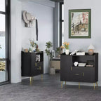 Meuble buffet, Buffet de rangement moderne, Meuble d'appoint avec tiroirs et portes, Console avec portes et étagères