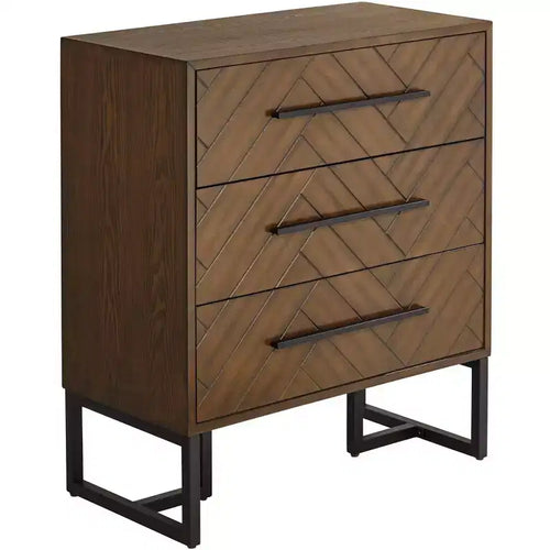 55 Downing Street Murph 31 1/2 Wide Charcoal and Wood 3-Drawer Dresser