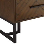 Commode à 3 tiroirs Murph 55 Downing Street, 80 cm de large, anthracite et bois