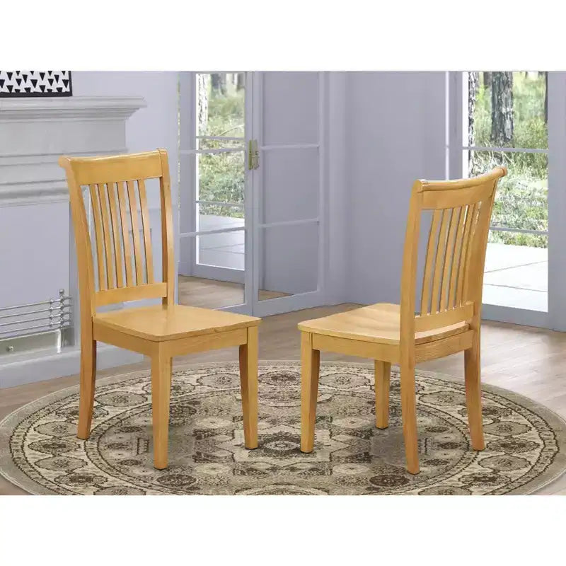 Chaise de salle à manger HomeStock Naturally Nice à lattes - Assise en bois
