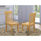 HomeStock Naturally Nice Slat Back Dining Room Chair - Wood Seat