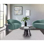 Meridian Furniture, Table basse Omni en similicuir marbre noir