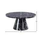 Meridian Furniture, Table basse Omni en similicuir marbre noir
