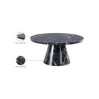 Meridian Furniture, Table basse Omni en similicuir marbre noir