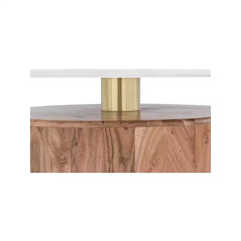 Meridian Furniture, Table basse en bois d'acacia naturel Stonewood