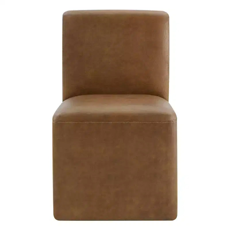 Chaises de salle à manger roulantes rembourrées Spruce&Spring avec roulettes, lot de 2