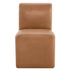 Chaises de salle à manger roulantes rembourrées Spruce&Spring avec roulettes, lot de 2