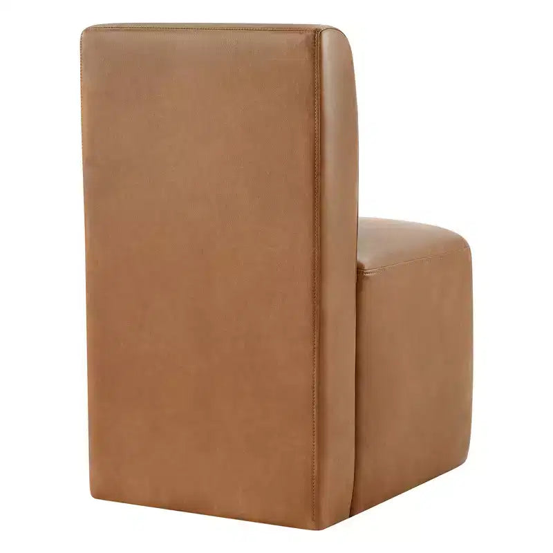 Chaises de salle à manger roulantes rembourrées Spruce&Spring avec roulettes, lot de 2