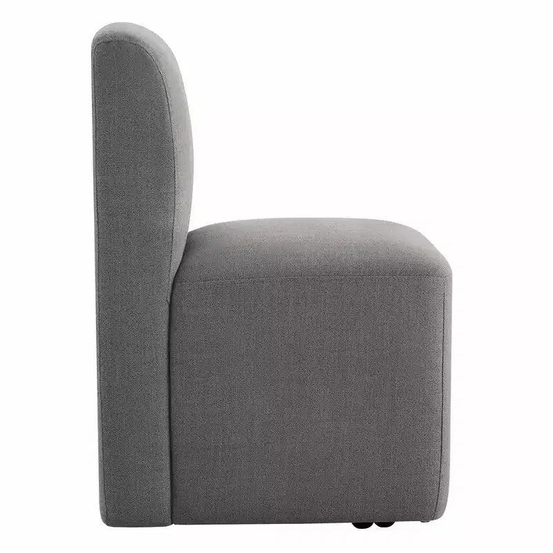 Chaises de salle à manger roulantes rembourrées Spruce&Spring avec roulettes, lot de 2