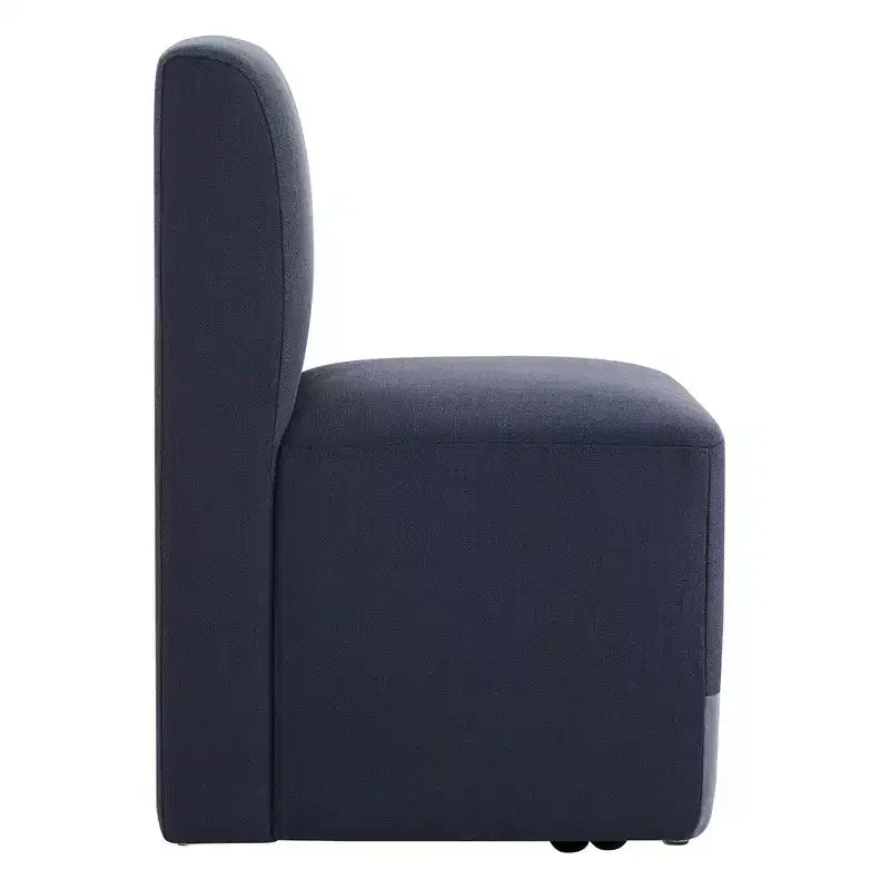 Chaises de salle à manger roulantes rembourrées Spruce&Spring avec roulettes, lot de 2