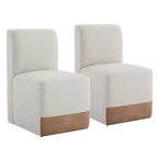 Chaises de salle à manger roulantes rembourrées Spruce&Spring avec roulettes, lot de 2