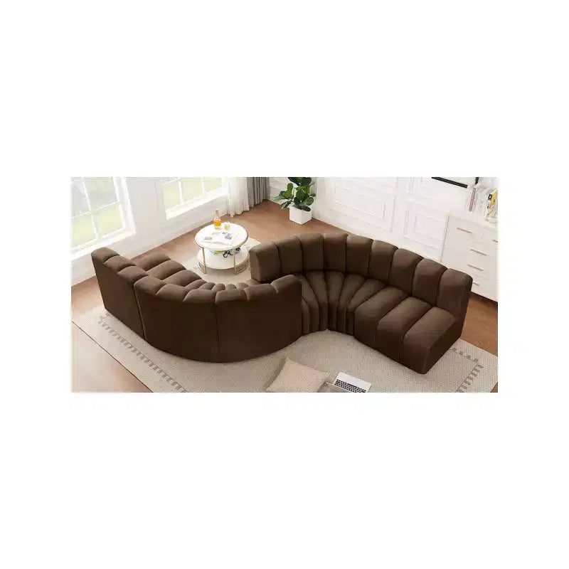 Meridian Furniture, Canapé modulable Arc en velours