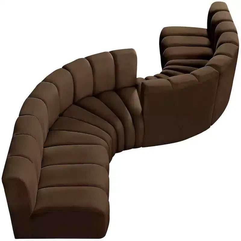 Meridian Furniture, Canapé modulable Arc en velours