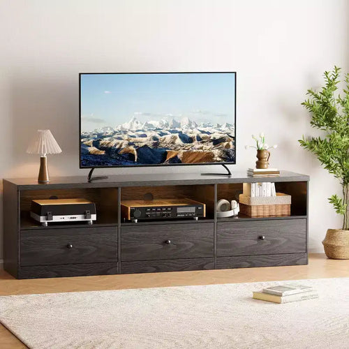 70 TV Stand with Storage Drawer, Entertainment Center for TVs up to 80, Modern TV Stands for Living Room Bedroom