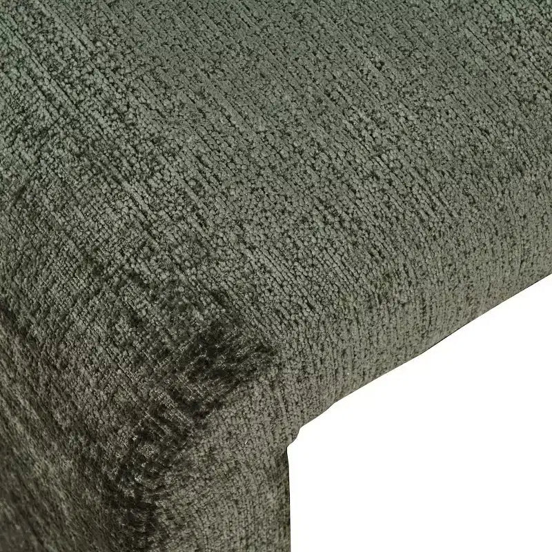 Jofran, Banc ottoman jacquard rembourré incurvé moderne à petite cascade - Ensemble de 2