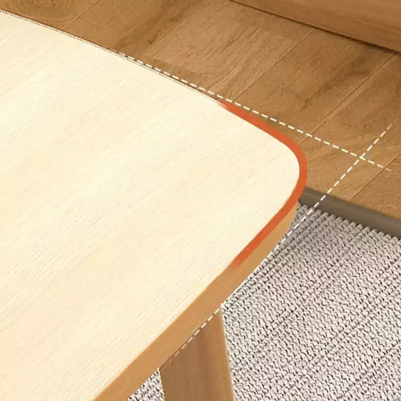 Table basse pliable Acekool, finition bois, design pliant peu encombrant, 80x50x44 cm, rangement facile, grain de bois