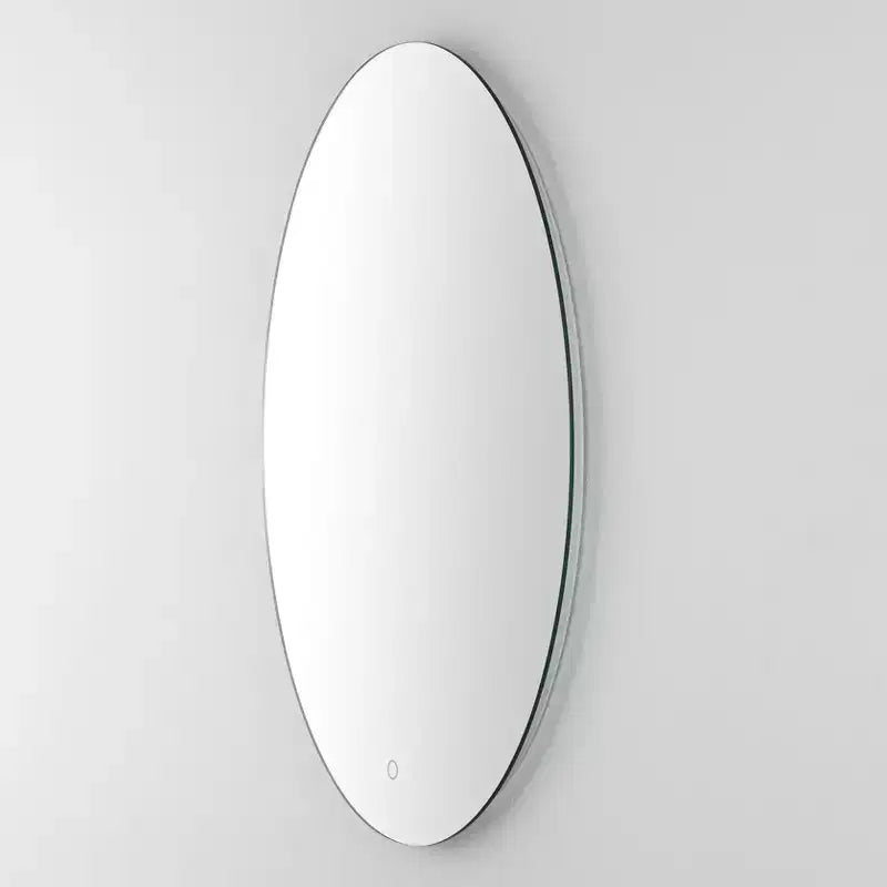 Miroir ovale Nolan 24 po en aluminium à DEL - LMR1005 - Blanc - Safavieh