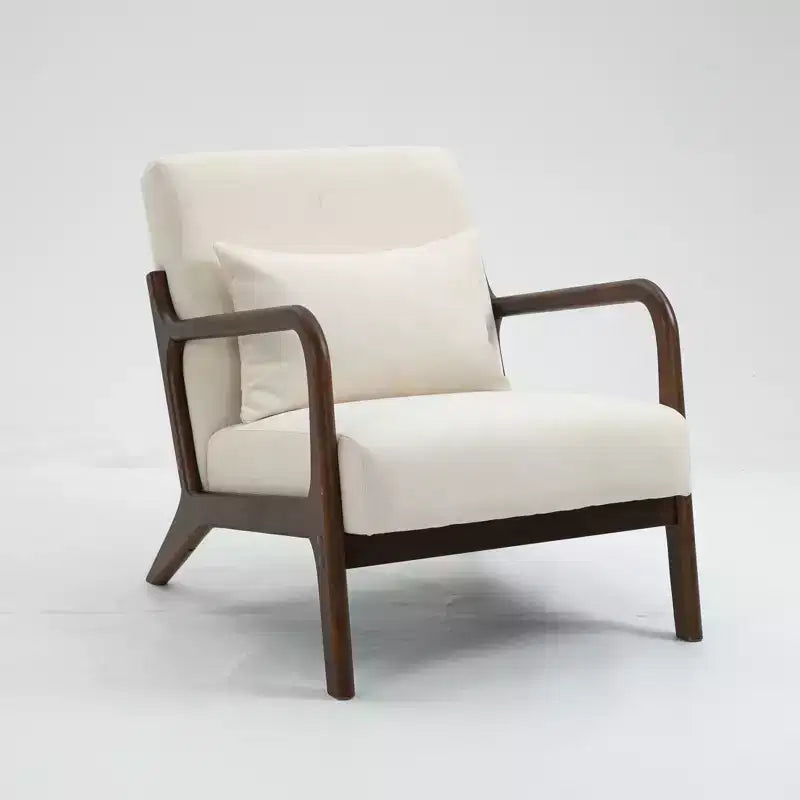 Fauteuil rembourré avec accoudoirs incurvés, fauteuil d'appoint en tissu moderne du milieu du siècle pour chambre, appartement, studio, bureau, salle d'attente, salon