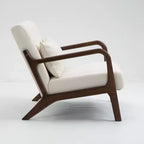 Fauteuil rembourré avec accoudoirs incurvés, fauteuil d'appoint en tissu moderne du milieu du siècle pour chambre, appartement, studio, bureau, salle d'attente, salon