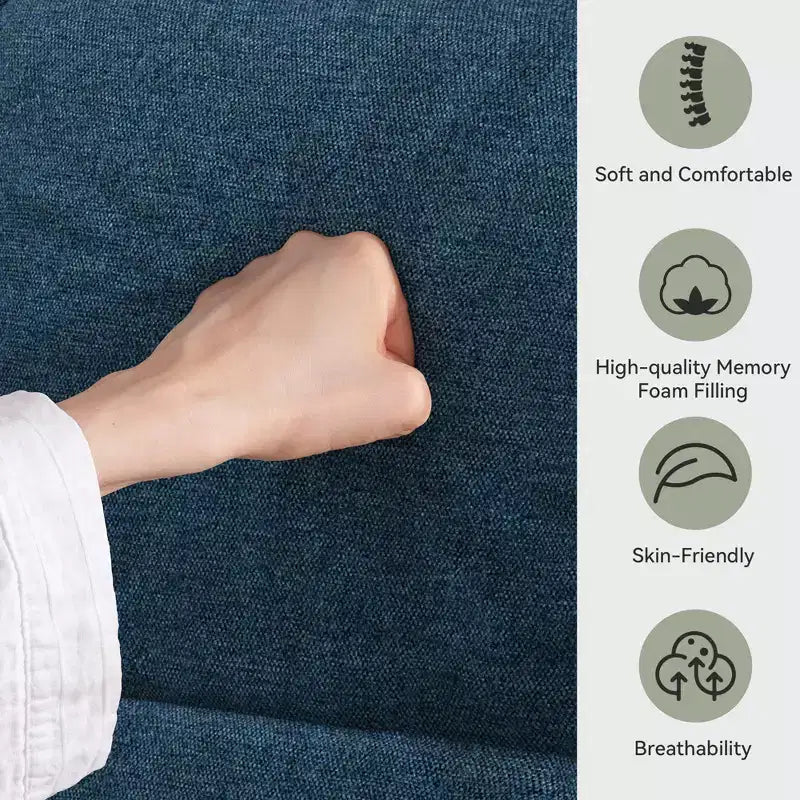 Dyonery 71 Canapé-lit convertible, Canapé-lit avec mousse à mémoire de forme, Dossier et accoudoirs réglables, Petit canapé-lit multifonctionnel