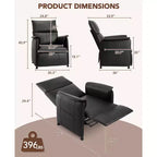 Fauteuil inclinable électrique pour salon, fauteuil inclinable avec télécommande et poches latérales