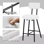 Tabourets de Bar avec Dossier Lot de 4, Tabourets Hauts de Cuisine, Chaises de Bar avec Dossier, Siège Industriel pour Salle à Manger Cuisine Bar
