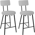 Bar Stools with Back Set of 4, High Kitchen Barstools, Counter Stools Bar Chairs with Backrest, Industrial Seat for Dining Room Kitchen Bar